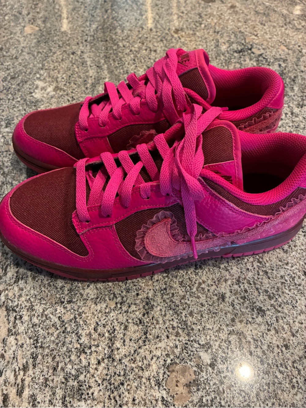 Nike Low-Top Sneakers in Hot Pink and Maroon